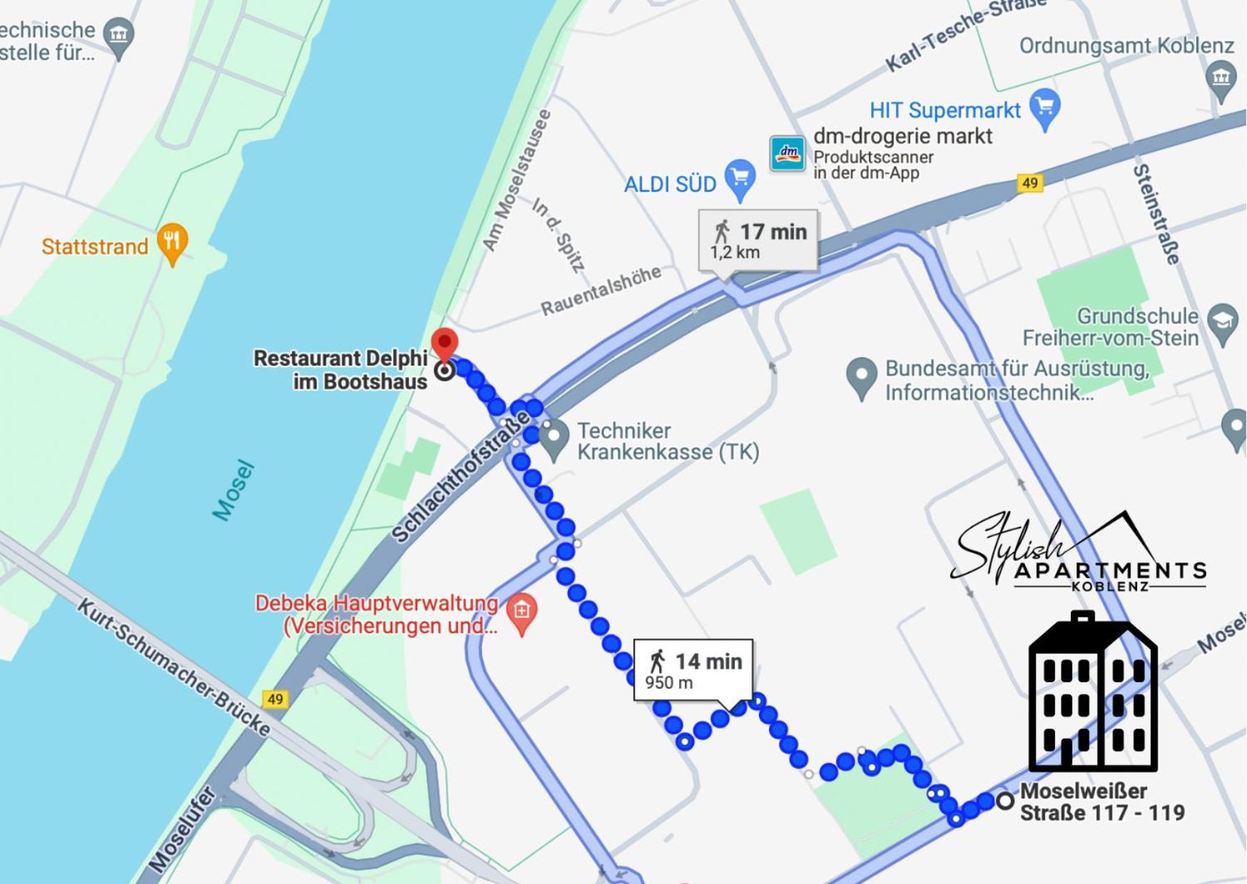 Special Apartment - Stadtnah, Balkon, Parkplatz, E-Ladestation, Gitterbox Fuer Fahrraeder, Fitnessstudio Koblenz  Ngoại thất bức ảnh